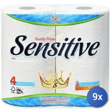 9x Bundle Sensitive 4 Rotoloni Igienica Mega