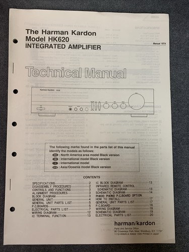 Manuale tecnico harman kardon - tecnico,