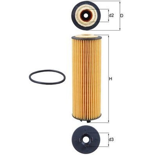 Elemento filtro olio mahle - elemento,