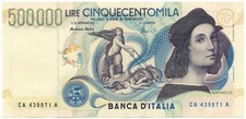 500000 LIRE BANCA D'ITALIA