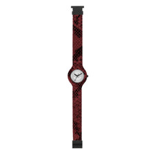 Orologio HIP HOP mod. PYTHON ref. HWU0415 Small 32mm in silicone rosso pitonato