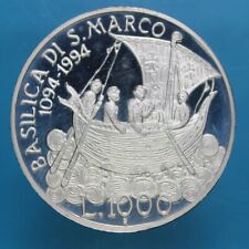 REPUBBLICA ITALIANA 1000 LIRE 1994 ANNO MARCIANO A VENEZIA SILVER COIN PROOF