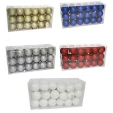 box 36 palline sfera per albero di natale palle decorazioni natalizie addobbi cm