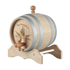 Barile Legno Whisky Incl. Incisione Motivo Barca a Vela