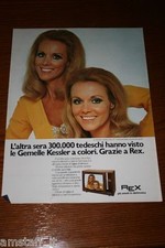 AH20=1972=REX TV TELEVISORE GEMELLE KESSLER=PUBBLICITA'=ADVERTISING=WERBUNG=