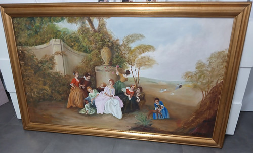 Quadro dipinto tela dame - quadro,