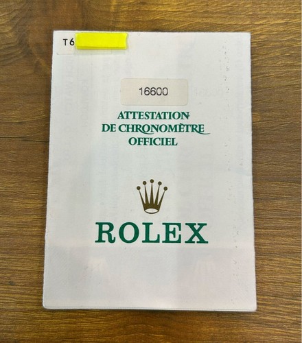 Certificato cronometro rolex - certificato,