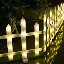 Recinzione Luminosa a LED Luce Calda per Albero di Natale 3 Metri con 8 Giochi