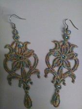 orecchini in pizzo macrame