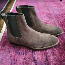 SCARPA STIVALI PAUL SMITH scamosciati Canon Chelsea marrone scuro 10UK 11US 44EU ITALIA