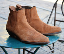 Stivali uomo pelle stivali cowboy gambale basso camoscio 44 Arizona