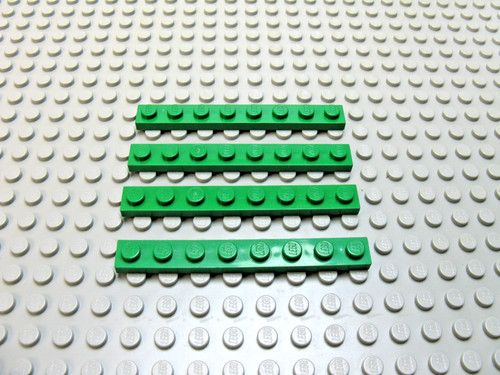 Lego vintage piatto - 4x, verde
