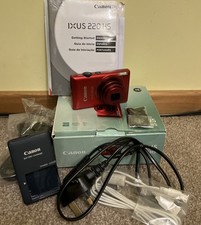Canon IXUS 220HS fotocamera digitale rossa 12,1 MP, 5x zoom scatola originale ottime condizioni