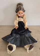 Vintage Bambola Migliorati Nonna con Occhi Azzurri Cliccanti degli Anni 70