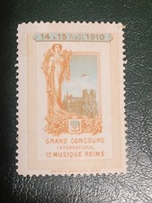 Erinnofilo Francia 1910 REIMS International Music Competition