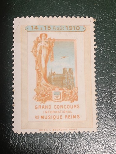 Erinnofilo francia 1910 reims - erinnofilo,