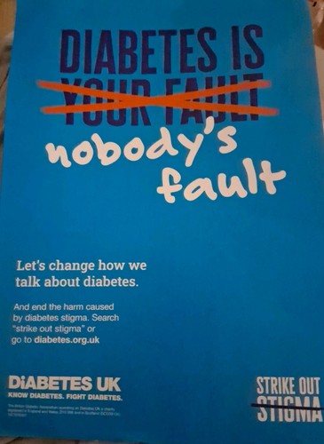 Poster diabetes strike out - diabetes,