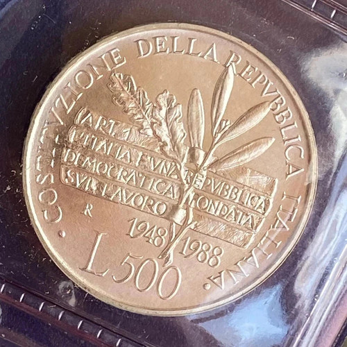 500 lire 1988 costituzione - lire,
