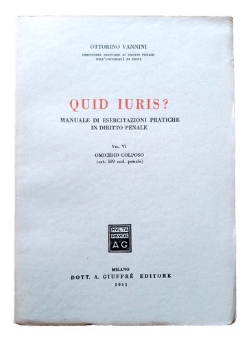Vannini quid iuris omicidio - iuris?,