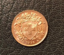 20 Franchi Svizzeri Oro 1935 - FDC