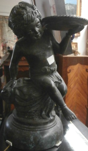 Coppia putti bronzo con - coppia, in