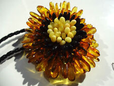 Collana/spilla vera ambra del
