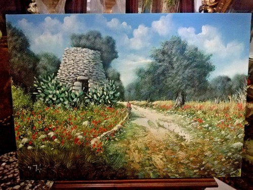Dipinto olio tela - tela,opera, di