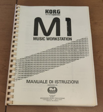 MANUALE ISTRUZIONI   KORG M1  MUSIC WORKSTATION  "IN ITALIANO"