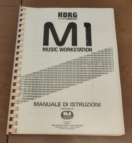 Manuale istruzioni korg m1 - ,