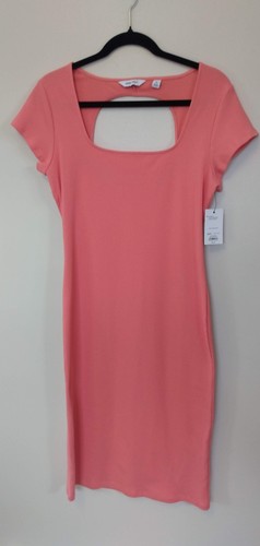 Bodycon midi corallo - , con