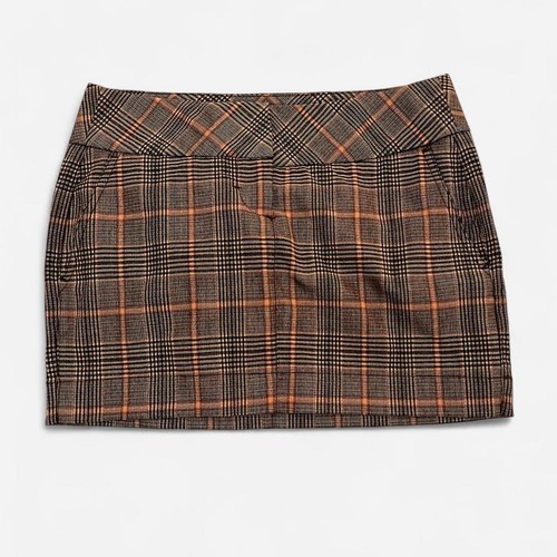 Minigonna quadri marrone - minigonna, a