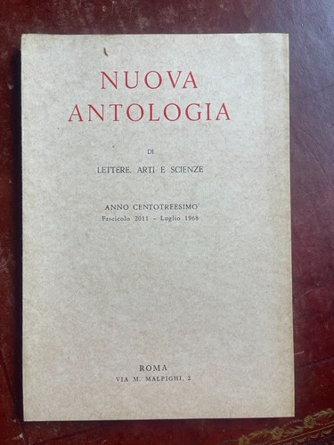 Nuova antologia luglio - nuova, 1968