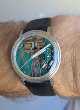 Running 1968 Bulova Accutron Spaceview Chapter Ring Cal. 214 Needs Crystal