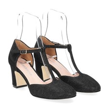 Andrea Schuster sandaliera tessuto lurex nero