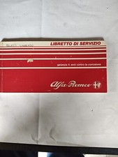 Libretto Di Servizio Manutenzione Alfa Romeo Maggio 1984