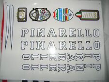 PINARELLO TREVISO DECALCOMANIE ADESIVI SET RESTAURO BICI ACCIAIO CLASSICO DECALCOMANIE BIANCHE