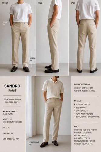 Pantalone sandro paris - pantalone, beige