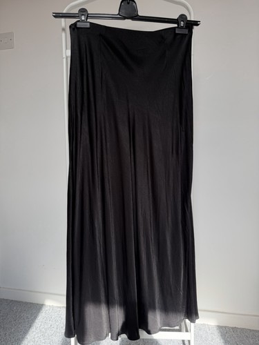 Maxi gonna nera raso - maxi,