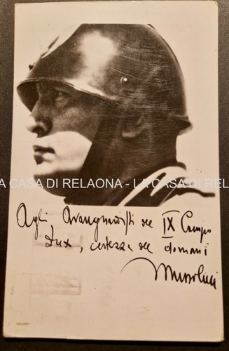 Cartolina mussolini propaganda - cartolina,