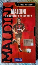 Videocassetta Vhs AC Milan Maldini La Bandiera Rossonera Logos Stelle del Calcio
