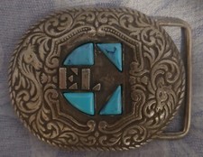FIBBIA-buckle ovale  EL CHARRO vintage 80's  Made in U.s.a  RARE