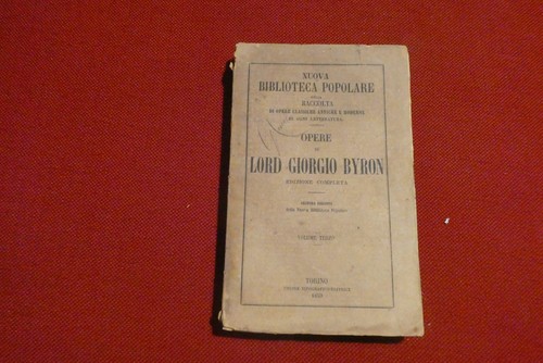 Libro anno 1859 byron opere - byron:,