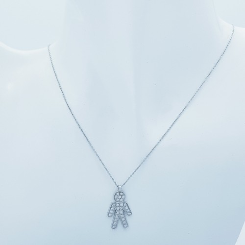 Collana ciondolo oro bianco - collana, in