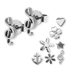 Acciaio Inox Orecchini Chiave