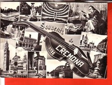 CARTOLINA  CREMONA CITTA'   B/N  VIAGGIATA 195? SOUVENIR   REGALO