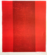 Barnett Newman Litografia COA originale firmata a penna numerata a matita