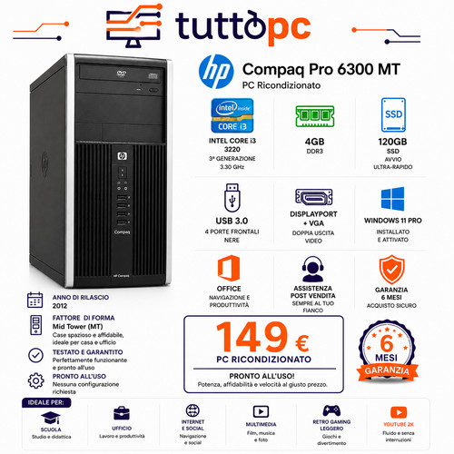 Compaq pro 6300 i3 - compaq,