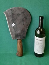 ANTICA MANNAIA SPACCAOSSA MACELLAIO MACELLO FATTA A MANO IN FERRO BATTUTO. BE3