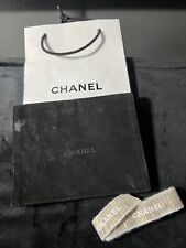 CHANEL sacca portafoglio anti polvere nera + NASTRO + BUSTA SHOPPER