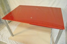 TAVOLO DESIGN TARGET POINT ALLUNGABILE CRISTALLO E ACCIAIO 140X90